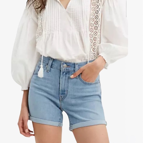 Levi’s 954 High-Rise Roll-Up Vintage Jean Shorts - 2/4 - Picture 9 of 17